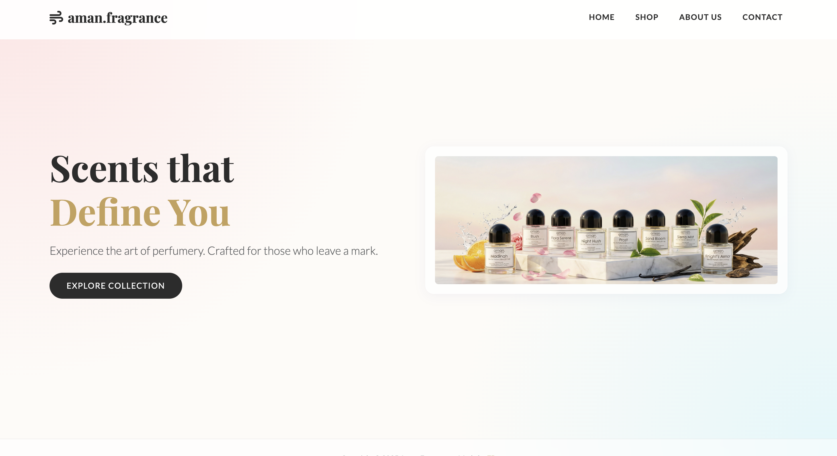 Aman Fragrances — Web Development project screenshot