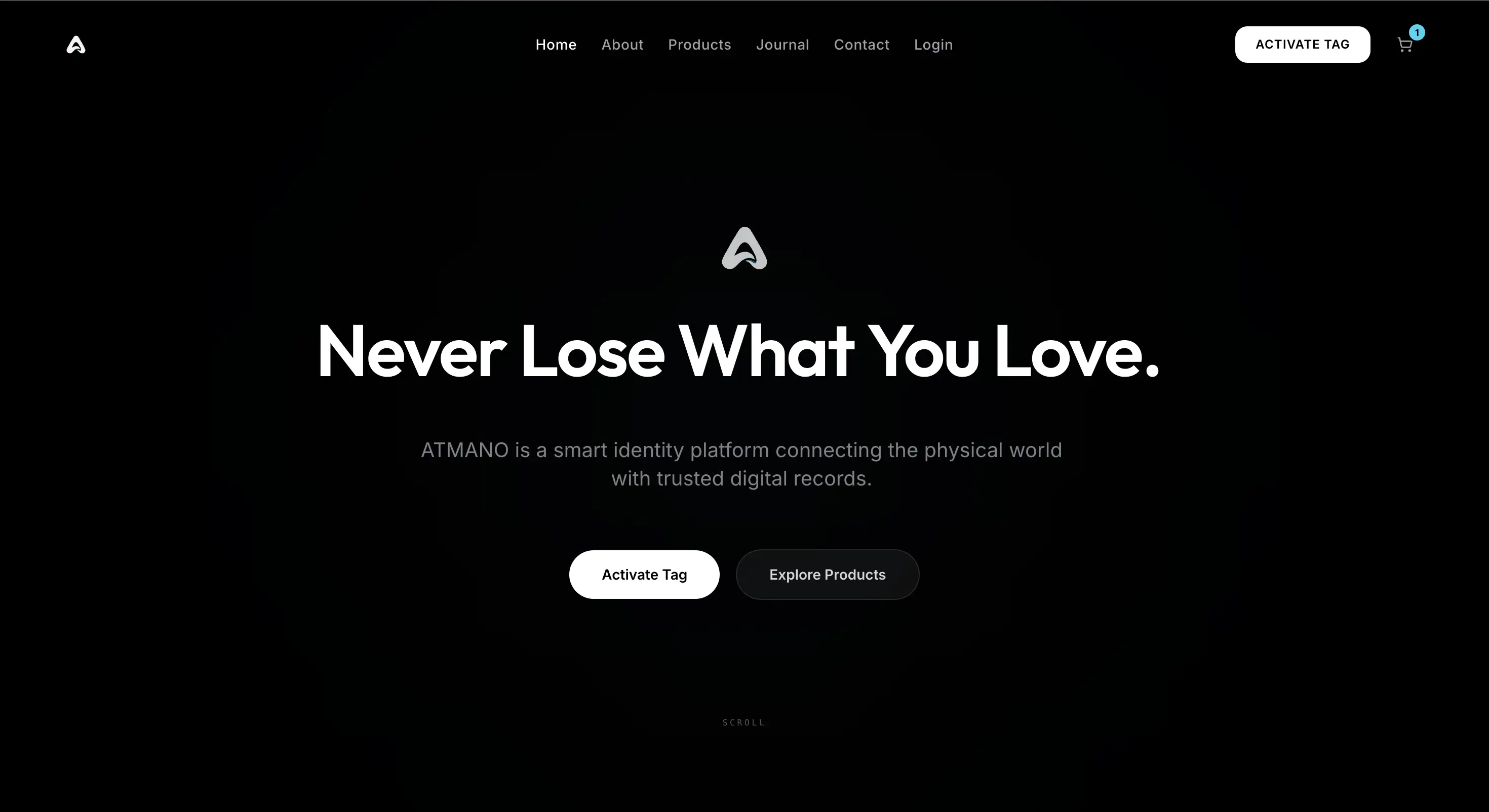 Atmano — Physical-to-digital NFC identity vault hero preview